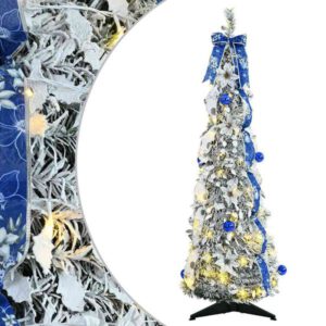 Τεχνητό Χριστουγεννιάτικο Δέντρο vidaXL  με 50 LED Λευκό 120 cm PVC - D